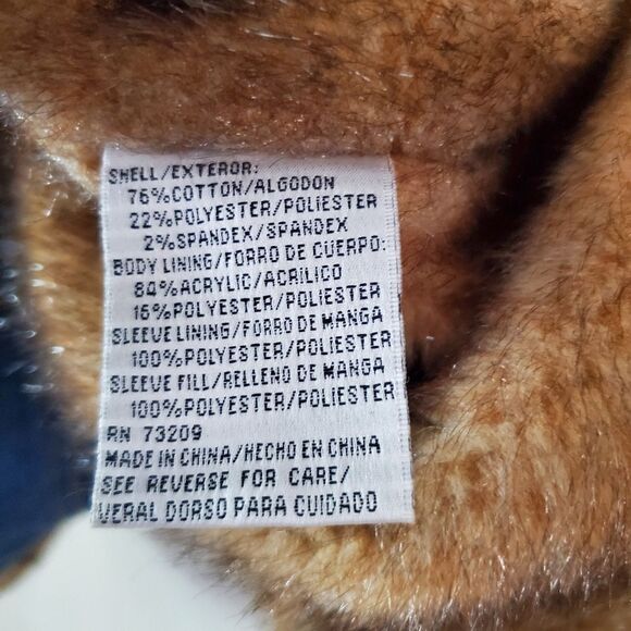 Marvin Richard's Women’s Jean Jacket with Faux Fur Linning & Trim Size XL Y2k - Picture 5 of 16